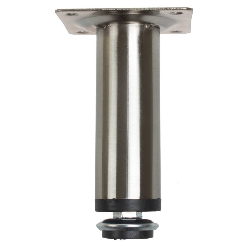 GlideRite Steel Furniture Legs with Leveling Screw Brushed Satin Nickel (Set of 4)