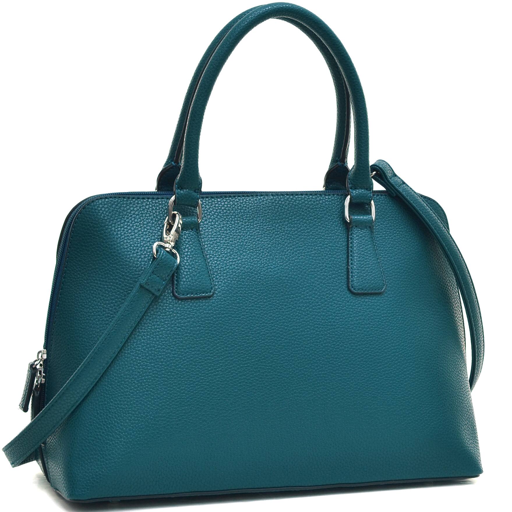blue satchel bag