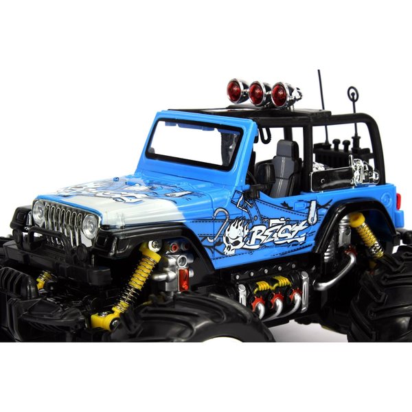 blue remote control jeep