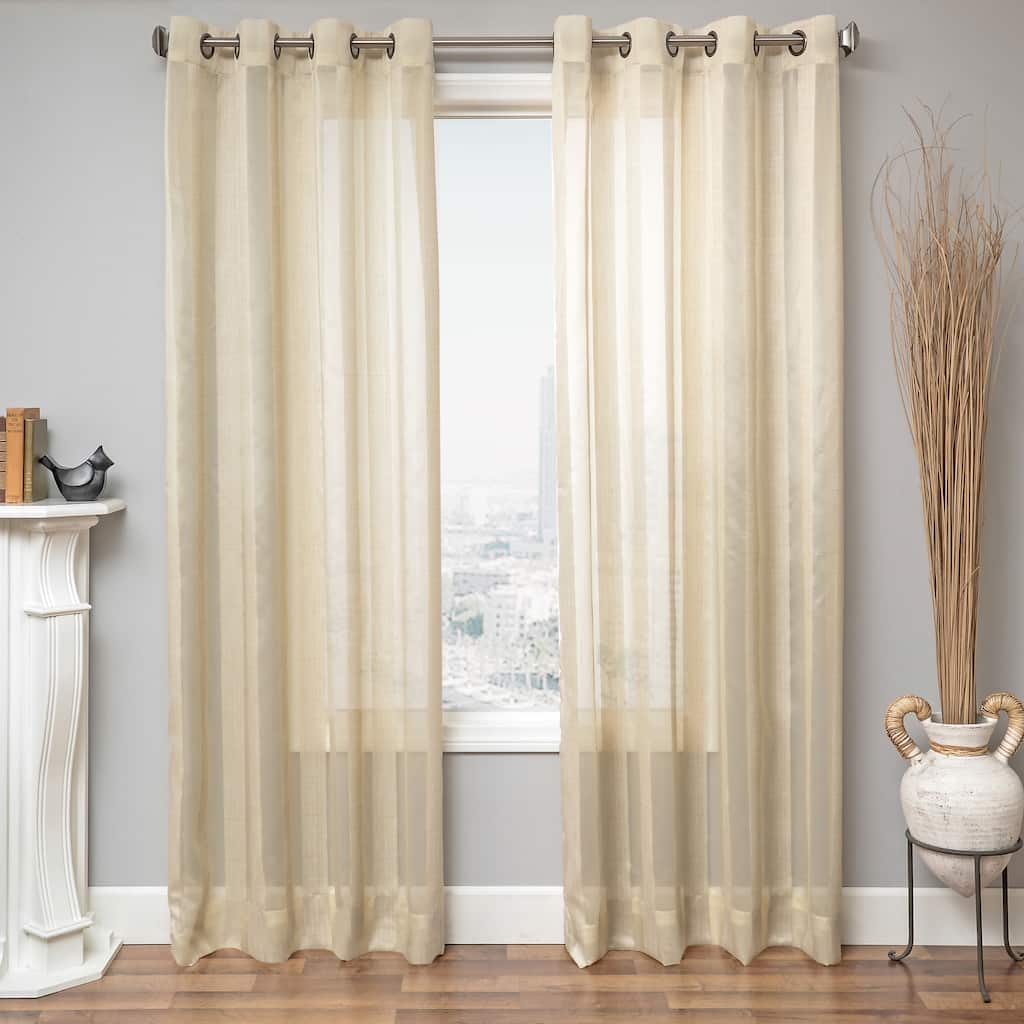 Softline Sedalia Stripe Semi Sheer Curtain Panel - 55 x 63