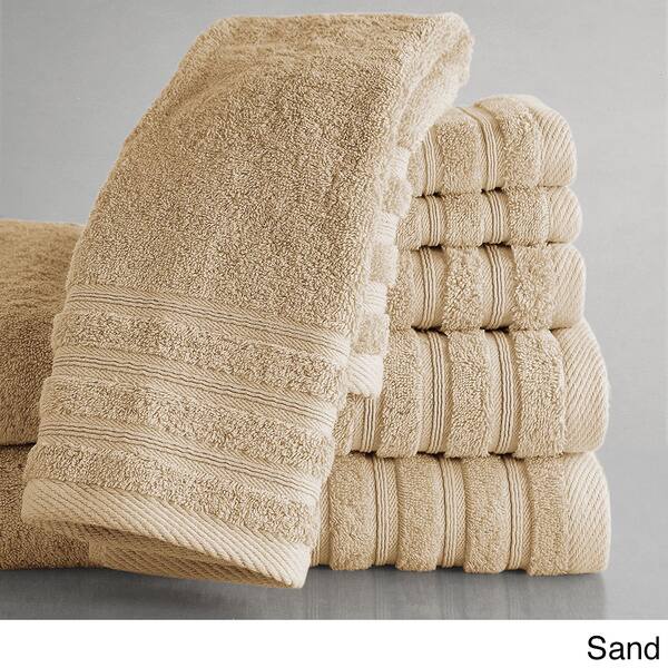 Madison Park Signature Luxor Sand 100% Egyptian Cotton 6 Piece Towel Set