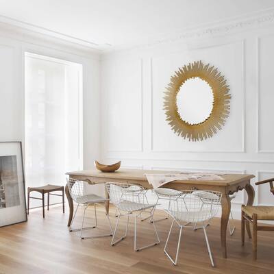 Ren Wil Intrepid Gold Starburst Oval Mirror