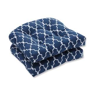Pillow Perfect Outdoor Navy Wicker Seat Cushion