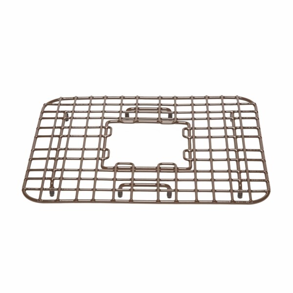 Sinkology Gehry Copper Kitchen Sink Bottom Grid Heavy Duty Vinyl Coated In Antique Brown