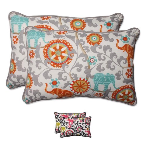 Pillow Perfect Outdoor/ Indoor Menagerie Over-sized Rectangular Throw Pillow (Set of 2)