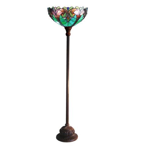 Tiffany Design Baroque Style 1-light Torchiere Lamp