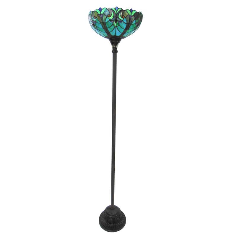 Tiffany Design Baroque Style 1-light Torchiere Lamp