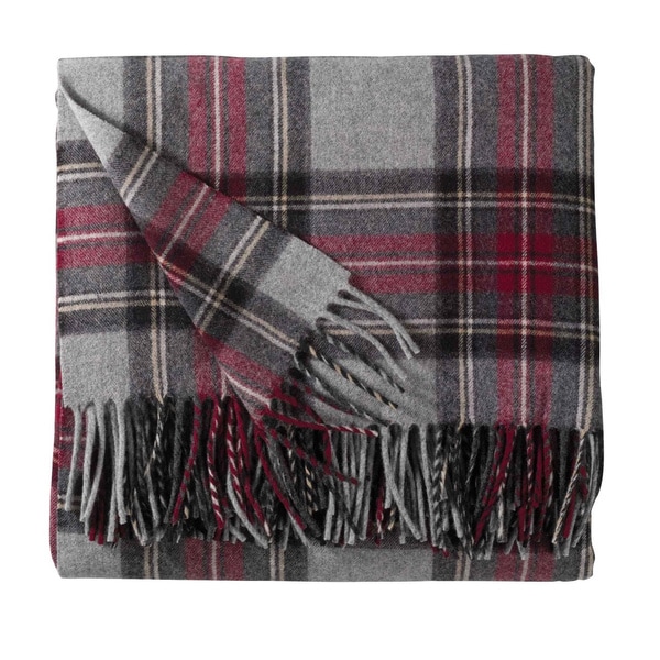 Pendleton 5th Avenue Grey Stewart Blanket - Overstock - 11177523