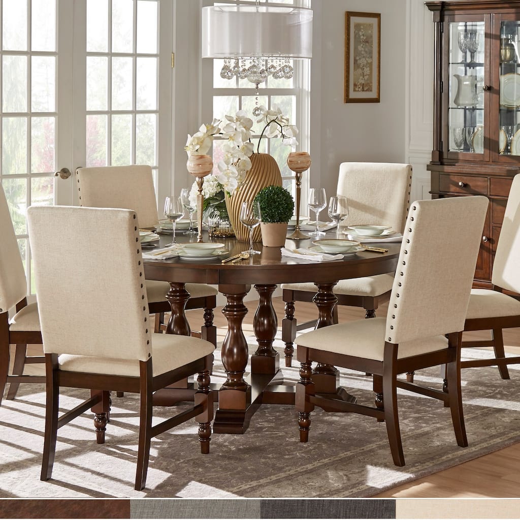 Flatiron Burnished Oak Finish Dining Set by iNSPIRE Q Classic