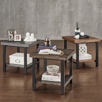 Cyra Industrial Reclaimed Accent End Table by iNSPIRE Q Classic