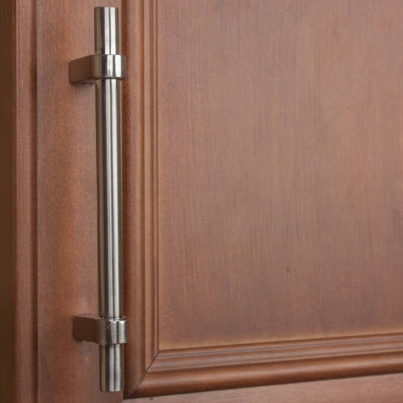 GlideRite 4.25-inch CC Satin Nickel Euro T-bar Cabinet Handle Bar Pulls (Pack of 10 or 25)