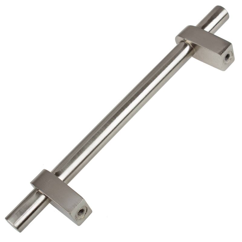 GlideRite 4.25-inch CC Satin Nickel Euro T-bar Cabinet Handle Bar Pulls (Pack of 10 or 25)