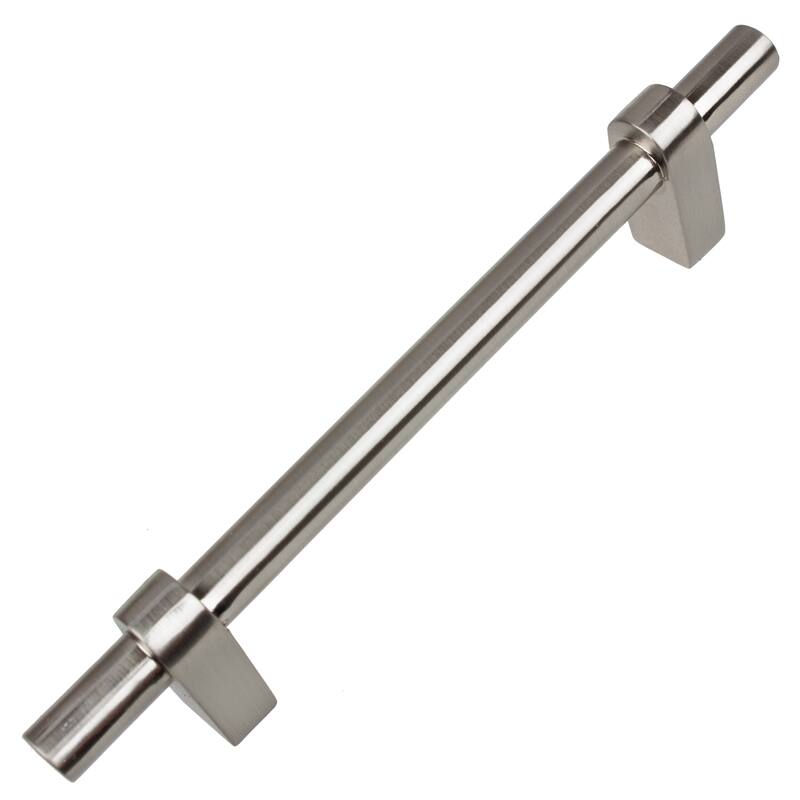 GlideRite 4.25-inch CC Satin Nickel Euro T-bar Cabinet Handle Bar Pulls (Pack of 10 or 25) - Satin Nickel