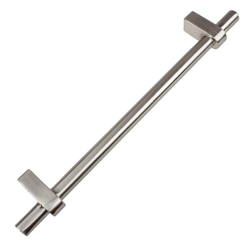 GlideRite 6.25-inch CC Satin Nickel Euro T-bar Cabinet Handle Bar Pulls (Pack of 10 or 25) - Satin Nickel