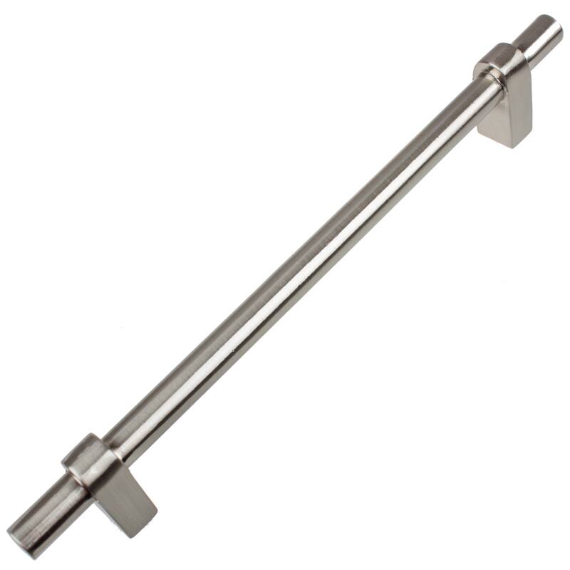 GlideRite 6.25-inch CC Satin Nickel Euro T-bar Cabinet Handle Bar Pulls (Pack of 10 or 25) - Satin Nickel
