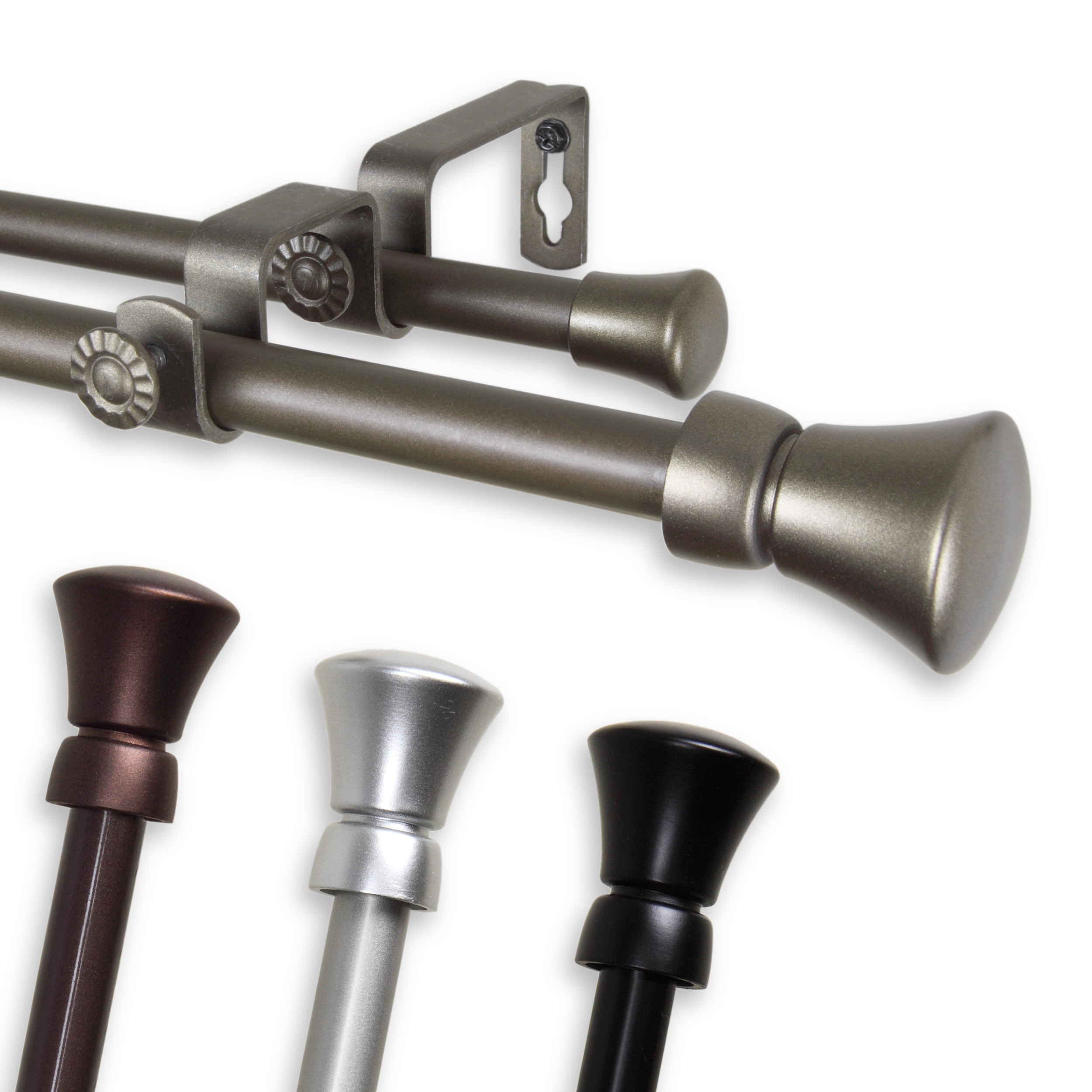 Rod desyne adora double curtain rod and hardware set reviews wayfair
