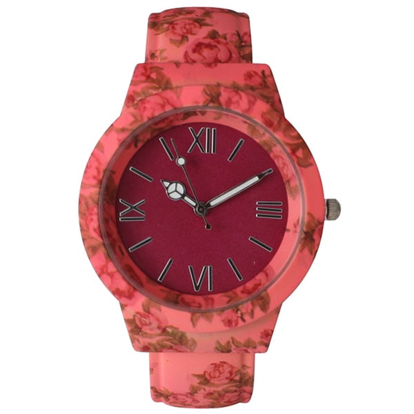 Olivia Pratt Vintage Flowers and Peace Cuff Watch