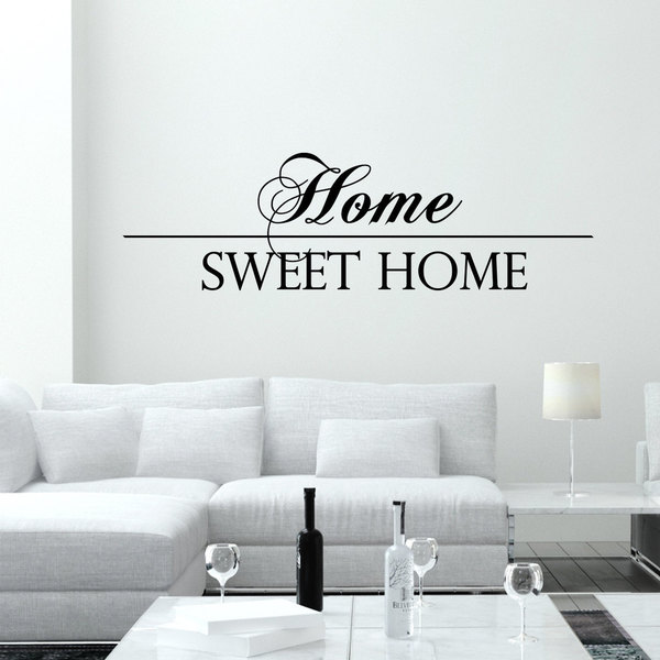 Home Sweet Home welcome family Quote Wall Stickers bedroom lounge Decals DIY