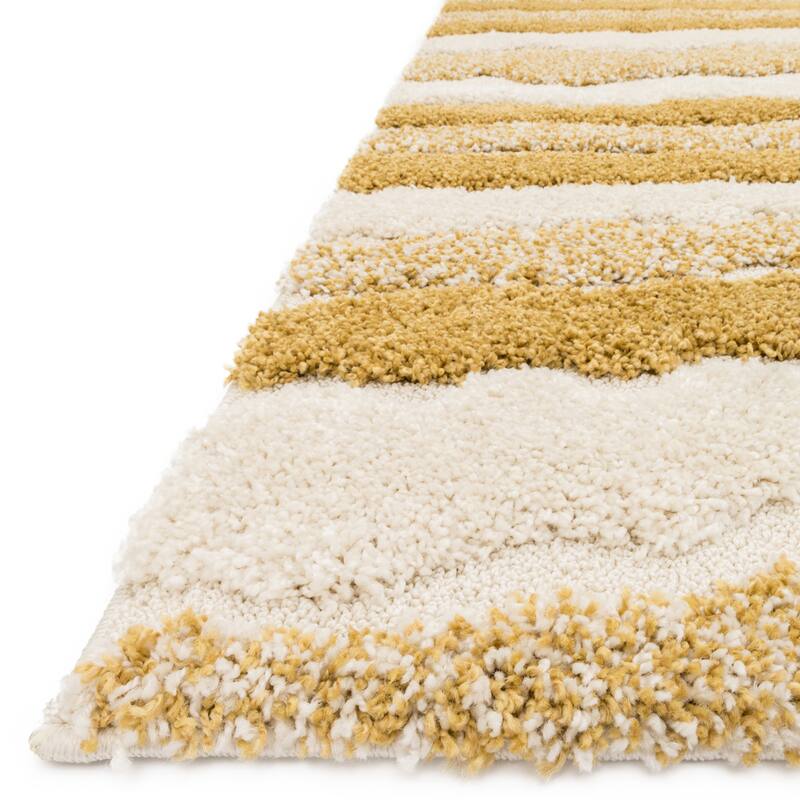 Alexander Home Julian Abstract Wave Plush Shag Area Rug