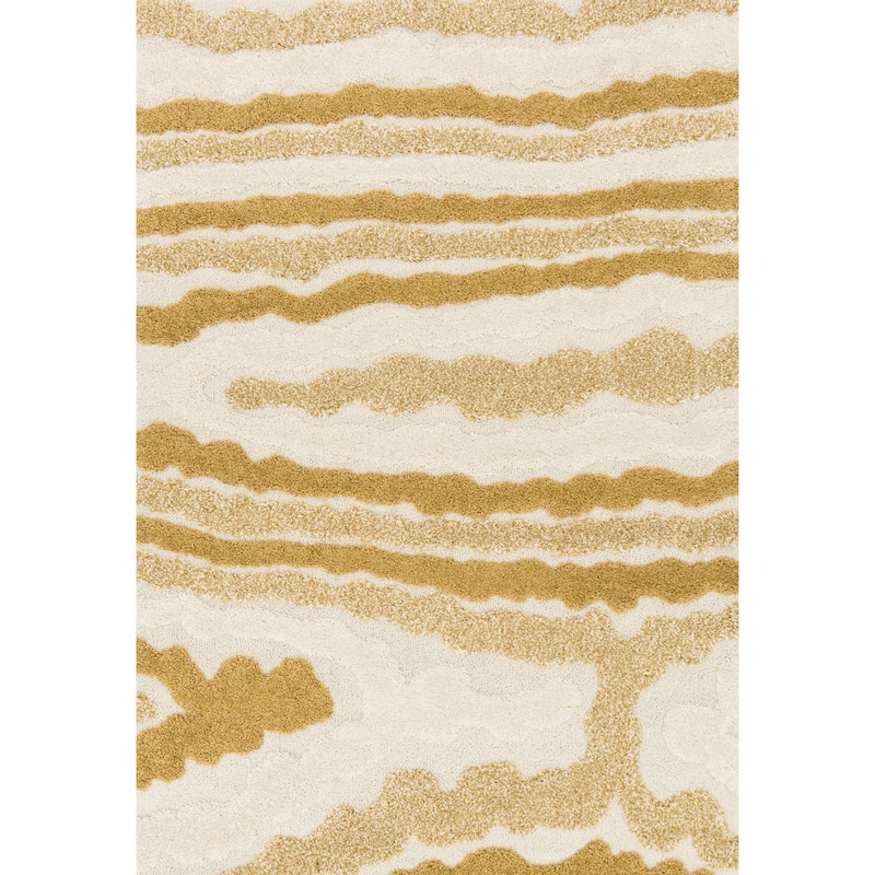 Alexander Home Julian Abstract Wave Plush Shag Area Rug