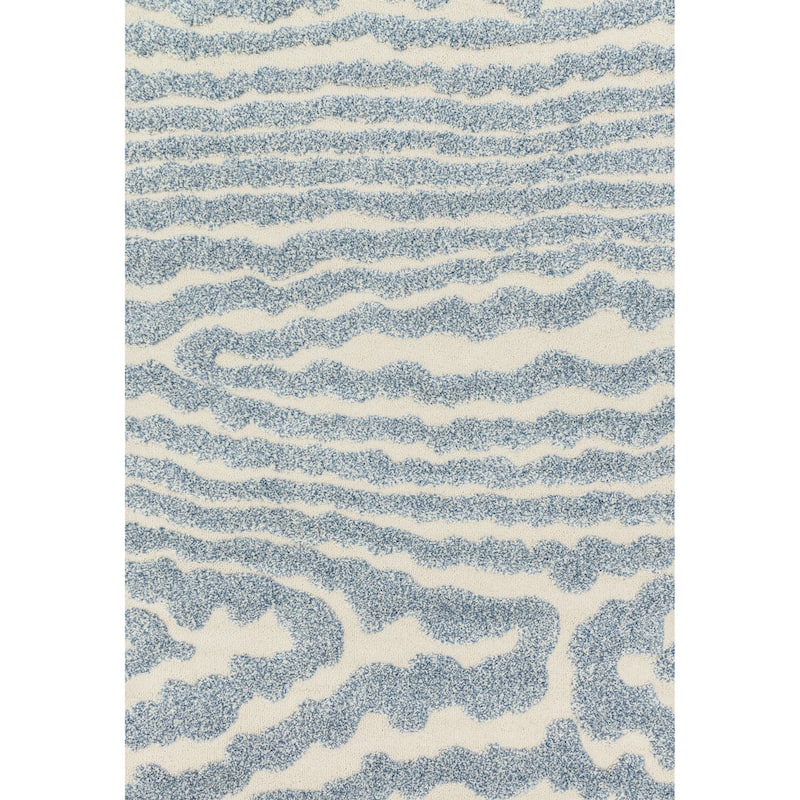 Alexander Home Julian Abstract Wave Plush Shag Area Rug