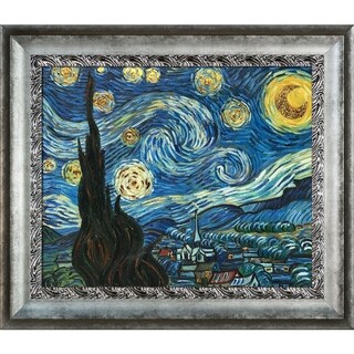 Vincent Van Gogh 'Starry Night' (Luxury Line) Hand Painted Framed ...