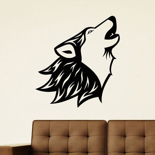 Roar Of The Wolf Vinyl Wall Art Decal Sticker - Overstock - 11180364