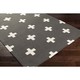 Black and white diamond rug