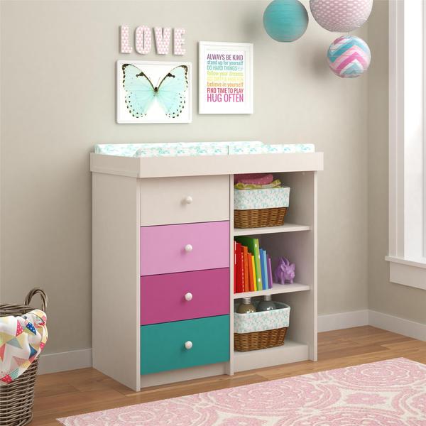 Ameriwood Home Kaleidoscope Whimsy Changing Table By Cosco Ameriwood Home Kaleidoscope Whimsy Changing Table By Cosco