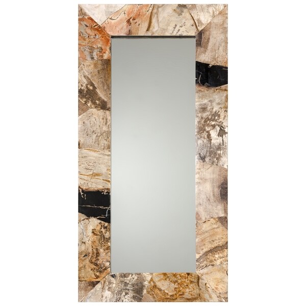 Safavieh Couture High Line Collection Paragon Petrified Wood Natural Mirror
