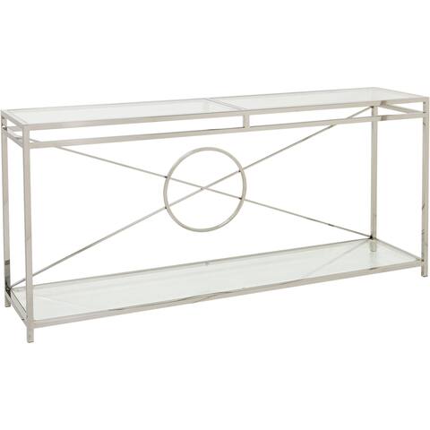 SAFAVIEH Couture High Line Collection Zara Stainless Steel Console - Silver