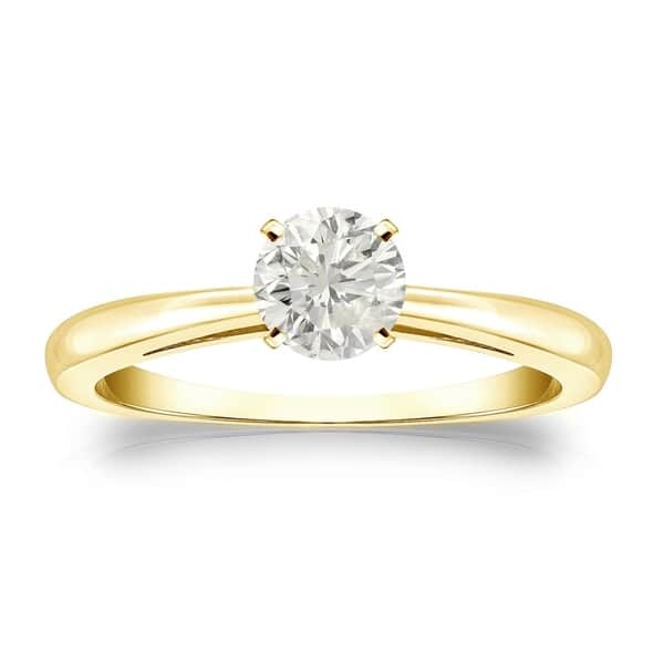 Shop Auriya 1 3ctw Round Solitaire Diamond Engagement Ring 14k
