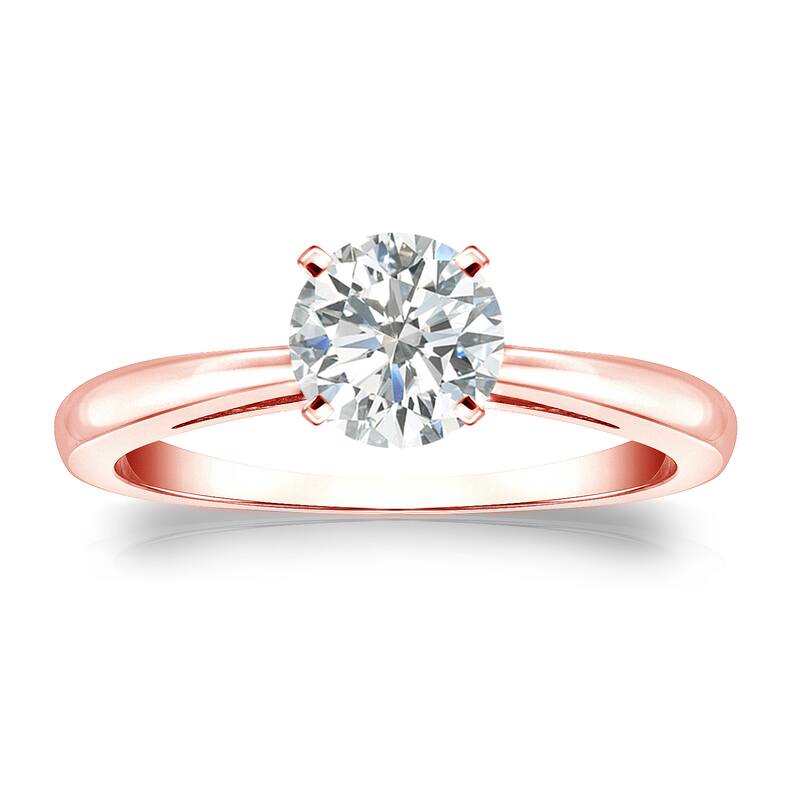 Auriya 3/4ctw Round Solitaire Diamond Engagement Ring 14k Gold