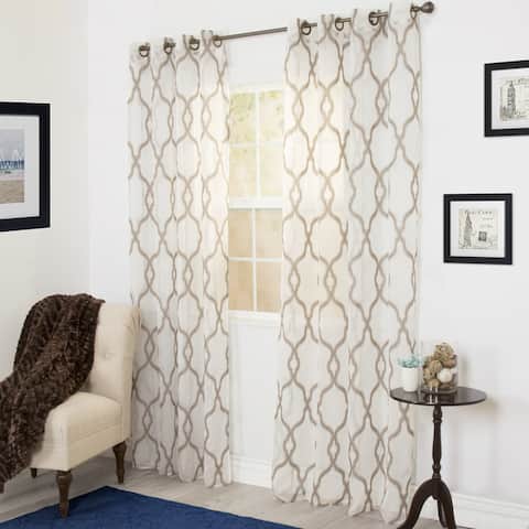 Windsor Home Eleanor Embroidered Curtain Panel - 95