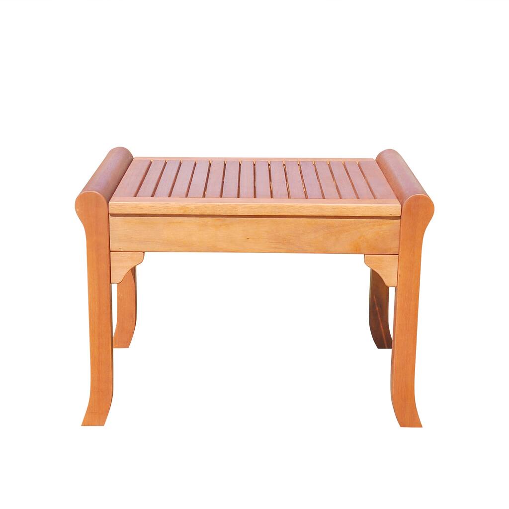 Malibu Eco-friendly Outdoor Hardwood Garden Backless Chair