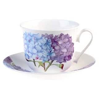 Roy Kirkham Hydrangea Breakfast Cups/ Saucer (Set of 2)