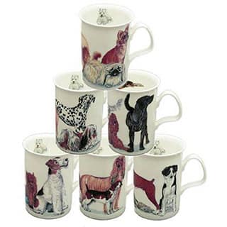Roy Kirkham Lancaster Dogs Galore Mugs (Set of 6)