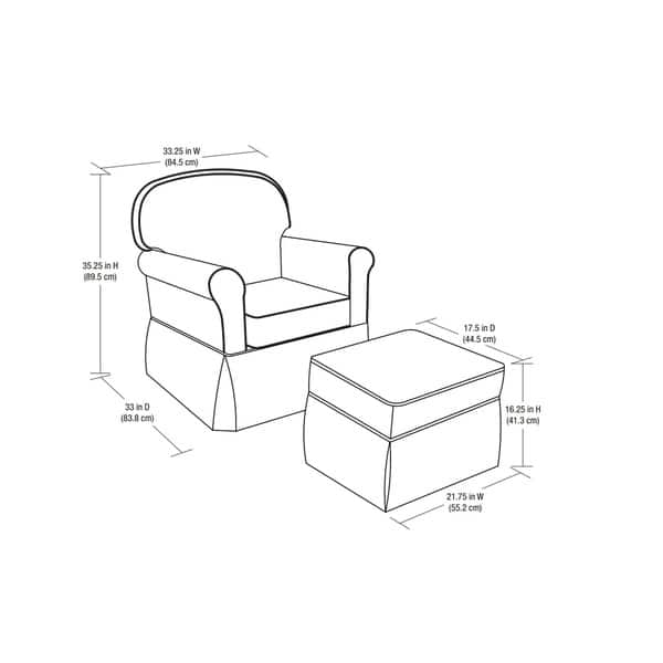 Dorel Living Swivel Glider & Ottoman Set