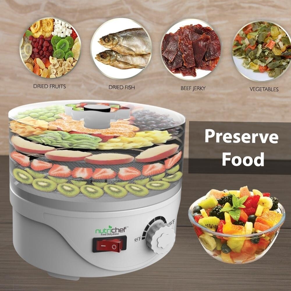 Pyle NutriChef PKFD25 Large Capacity Electric Food Dehydrator/Preserver -  Black - Bed Bath & Beyond - 10582757