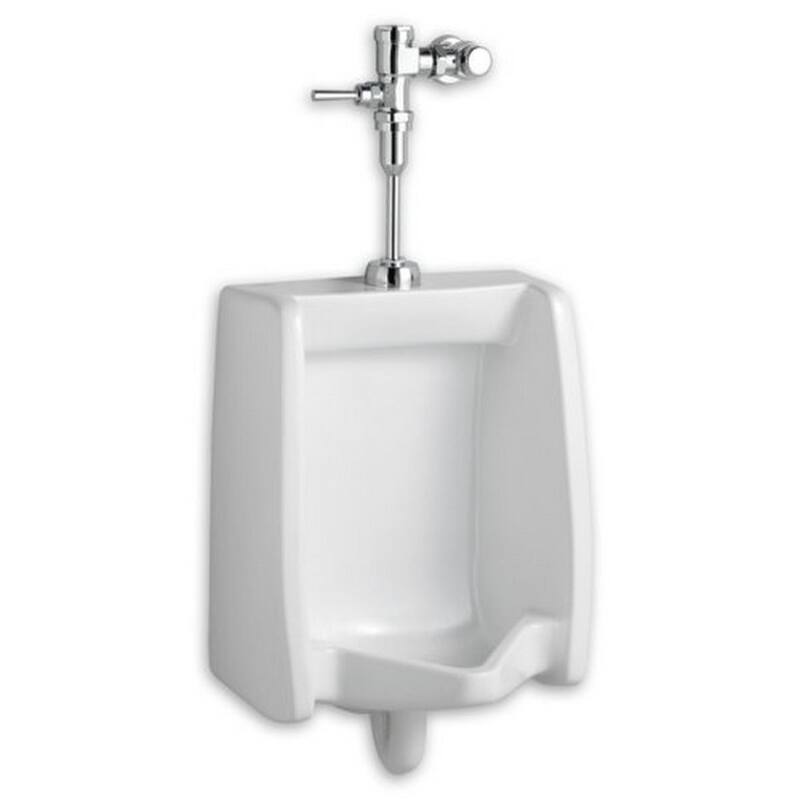 American Standard Washbrook 1.0 gpf Washout Top Spud Urinal with Manual Flush Valve System 6501.511.020 White