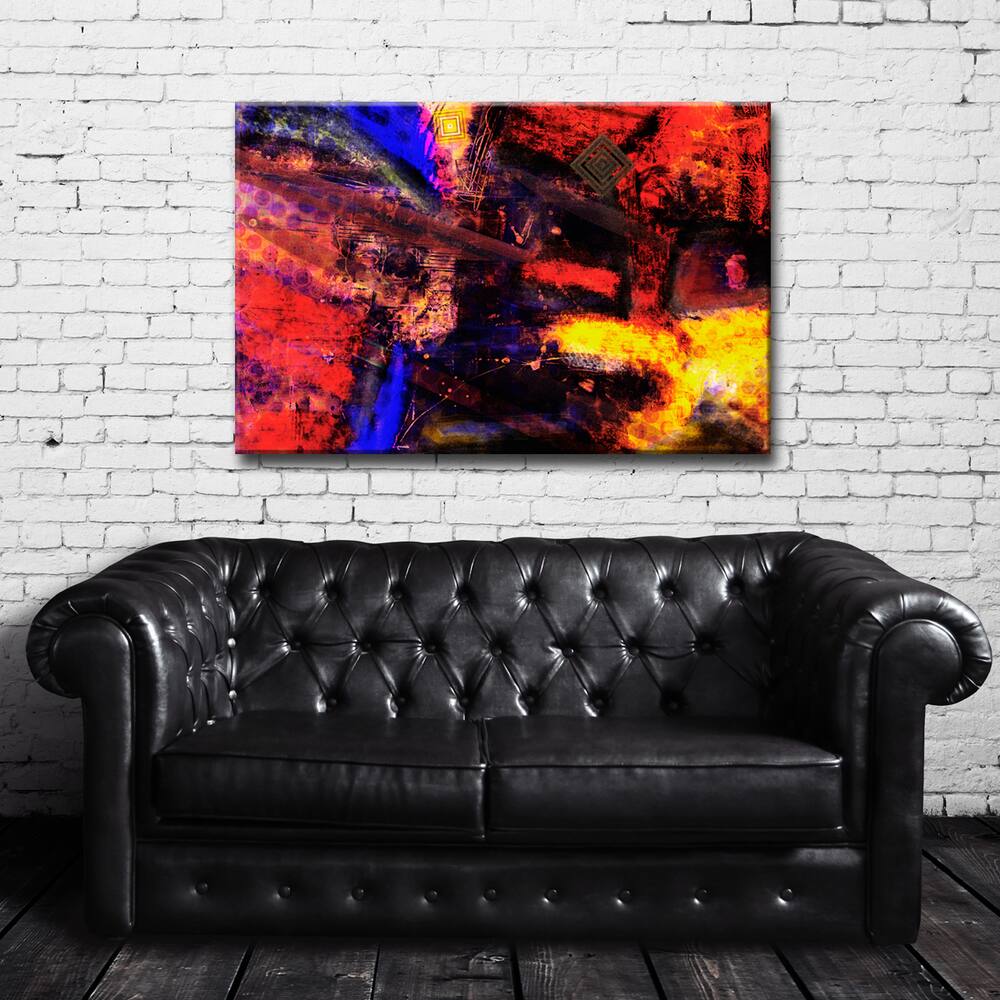 Irony' Abstract Wrapped Canvas Wall Art