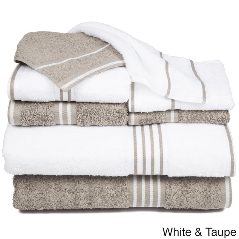 8-Piece Towel Set - Cotton Bathroom Accessories by Windsor Home - White