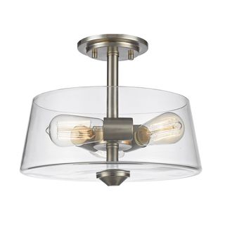 Z-Lite  3 Light Semi Flush Mount in Brushed Nickel