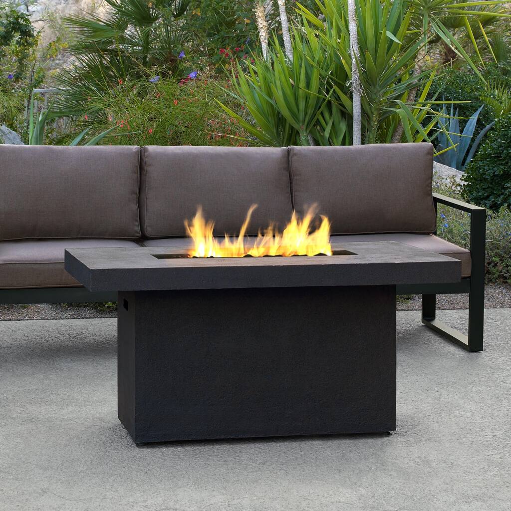 Real Flame Ventura Kodiak Brown 49.6 x 32.1-inch Rectangle Chat Height Fire Table