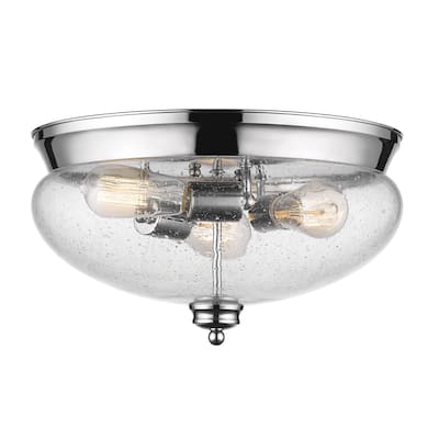 Avery Home Lighting 3-Light Flush Mount in Chrome