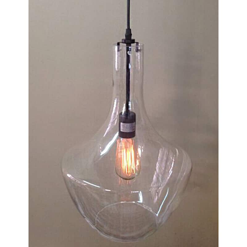 Love 1-light Adjustable Cord Glass Pendant Includes Edison Bulb