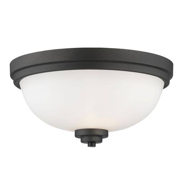slide 1 of 1, Avery Home Lighting 2-Light Flush Mount in Bronze