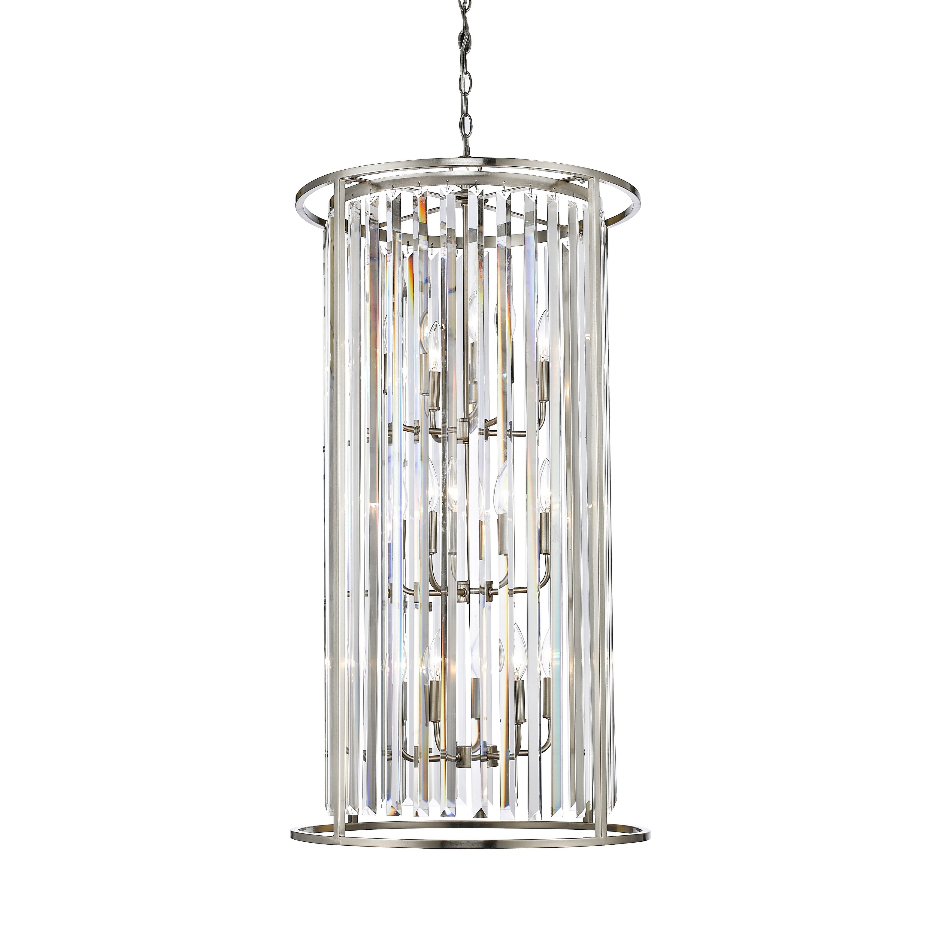 Avery Home Lighting Monarch 12-light Chandelier in Brushed Nickel - Brushed nickel (Lights) - Chandeliers For Bedrooms by Overstock.com