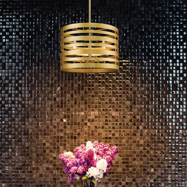 Shop Avery Home Lighting Memphis 3light Pendant in Satin Gold Free