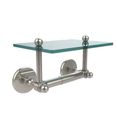 Allied Brass Prestige Skyline Two Post Toilet Tissue Holder with Glass Shelf